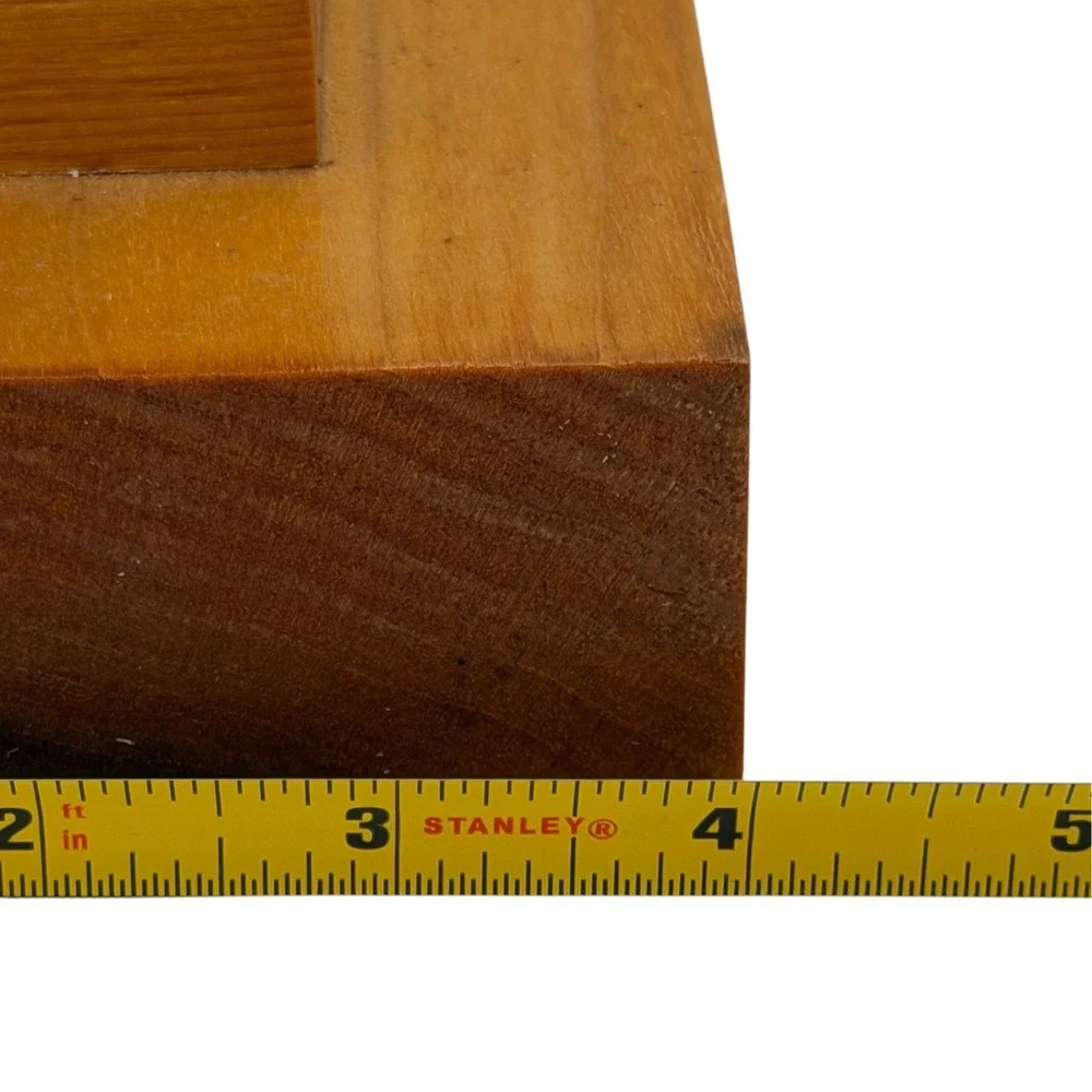 Rustic Handmade Butcher Block Wood Desk Clock Quartz‎ Farmhouse Lodge Decor